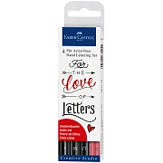 Набор капиллярных ручек Faber-Castell 'Pitt Artist Pens Lettering set' ассорти, 4шт., 0,3/0,7/1,5мм/