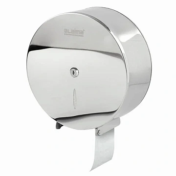 Диспенсер для туалетной бумаги LAIMA PROFESSIONAL INOX, (Система T2) малый, нержавеющая сталь, зерка