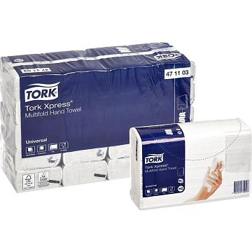 Полотенца бумажные (1 пачка, 190 листов) TORK (H2) UNIVERSAL, 2-слойные, цвет натуральный, 23,4х21,3