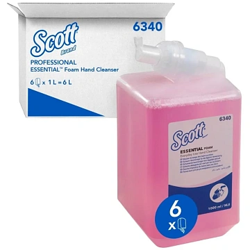 Пенное мыло в картридже Kimberly-Clark Kleenex Everyday Use 6340, 1л, розовое