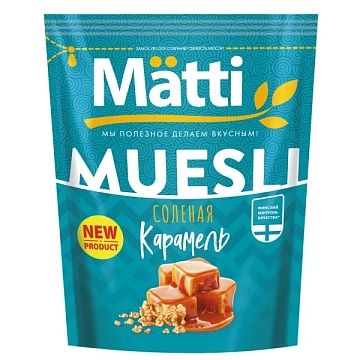 Мюсли   Matti запеченные соленая карамель, 250г