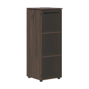 Шкаф колонка со стеклянной дверью MMC 42.2 Антрацит/Дуб Денвер темный 429х423х1188 MORRIS TREND