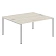 Стол 2-х местный XS6WST 1614 Сосна Эдмонт/Серый 1600х1406х750 XTEN-S60