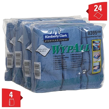 Салфетка протирочная Kimberly-Clark WypAll 8395, микрофибра, синяя