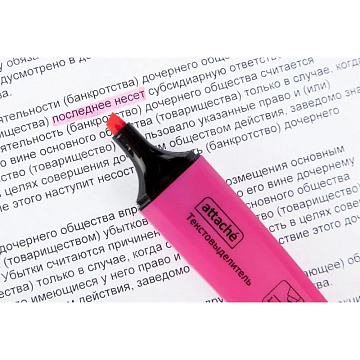 Маркер текстовыделитель Attache Palette 1-5мм розовый HL6010