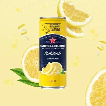 Напиток газированный Sanpellegrino Limonata лимон, 330мл