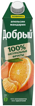 Сокосодержащий напиток Добрый Апельсин-мандарин, 1л