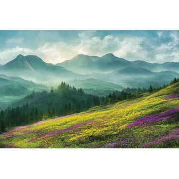 Календарь настенный 3-х блочный 2026 Прем,магн.курс,Альп.луг,340х805,3234-6