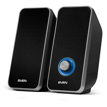 Колонки компьютерные SVEN 325, 2.0, 2х3 Вт, пластик, черные, SV-014643