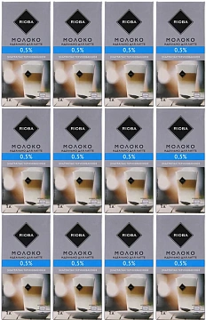 RIOBA Молоко ультрапастеризованное 0.5%, 1л x 12 шт