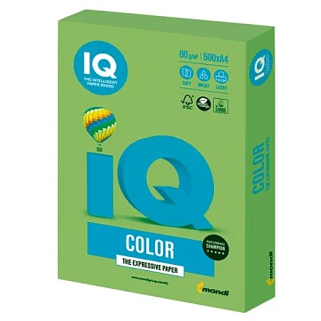 Бумага IQ 'Color intensive' А4, 80г/м2, 500л. (зеленая липа)