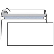 Конверт почтовый Курт Е65 белый, 110х220мм, 80г/м2, 25шт, стрип