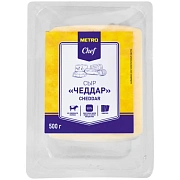 METRO Chef Сыр Чеддар полутвердый нарезка 50%, 500г