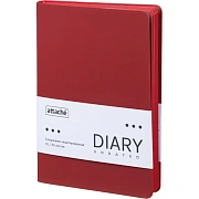 Ежедневник недатированный ATTACHE Софт Тач А5, 140х200мм, 136л, красный