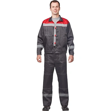 Костюм лет муж (куртка, бр) л20 сер/крас 88-92/182-188 (Арсенал-СП)