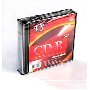 Носители информации CD-R, 52x, VS, Slim/5, VSCDRSL501