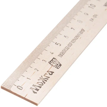 Линейка деревянная 15 см, ЛП-150, МОЖГА, С03