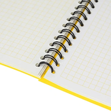 Блокнот А5,60л,кл,спир,пласт.обл,тонир.бл. Attache Bright colours Желтый