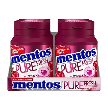 Жевательная резинка Mentos вишня, 54г