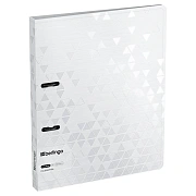 Папка на 2 кольцах Berlingo 'DoubleWhite', 24мм, 1000мкм, белая, D-кольца, с внутр. карманом