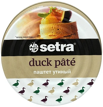 Паштет Мясные консервы Setra  HALAL утиный, 100г