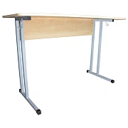 Стол-парта 2-местный нерегулируемый 'Умник', 1200х500х760 мм, рост 6, серый каркас, ЛДСП клён