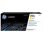 Картридж лазерный HP (W2122X) Color LaserJet M554/M555, №212X, желтый, оригинальный, ресурс 10 000 страниц