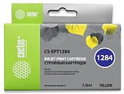 Картридж струйный Cactus CS-EPT1284 T1284 желтый (7мл) для Epson Stylus S22/S125/SX420/SX425/Office