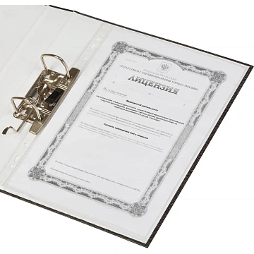 Папка-регистратор без мет.уг. 50мм мрам ч/б,уп.10шт,бум/бум,крам.к