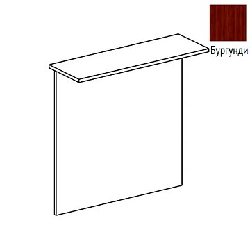 Стойка ресепшн Skyland Dex DMS 120, бургунди, 1200х400х1200мм