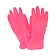 Перчатки резиновые Merida р.L, розовые, с хлопковым напылением