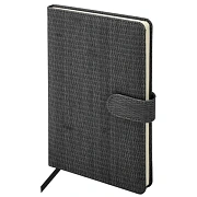 Еженедельник датированный 2026 А5 145х215 мм, BRAUBERG 'Augustus', под кожу, черный, 117161