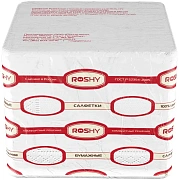 Салфетки сервировочные Roshy 33х33см, белые, 2 слоя, 200шт