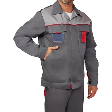 Костюм лет муж (куртка, пк) л10 т.сер/св.сер 112-116/170-176