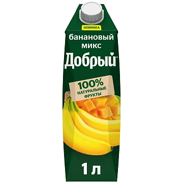 Сокосодержащий напиток Добрый Банановый микс, 1л
