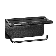 Держатель туалетной бумаги Merida Stella R U4CS.R, черный, с полкой