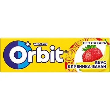 Жевательная резинка Orbit клубника-банан, 10шт