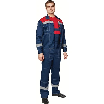 Костюм лет муж (куртка, пк) л20 син/крас 96-100/170-176 (Арсенал-СП)