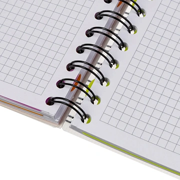 Бизнес-тетрадь 140л,кл,А4,SPIRAL BOOK Розовый,евроспир,обл.пласт,разд.84105