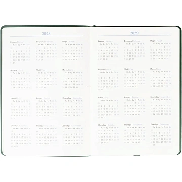 Ежедневник недатированный ATTACHE Soft touch А5,140х200мм,136л, темно-зелен