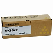 Картридж лазерный RICOH (SP C360HE) для Ricoh SP C360SFNw/C361SFNw, желтый, оригинальный, ресурс 600