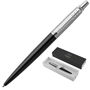 Ручка шариковая PARKER 'Jotter Core Bond Street Black CT', корпус черный, детали хром, синяя, 1953184