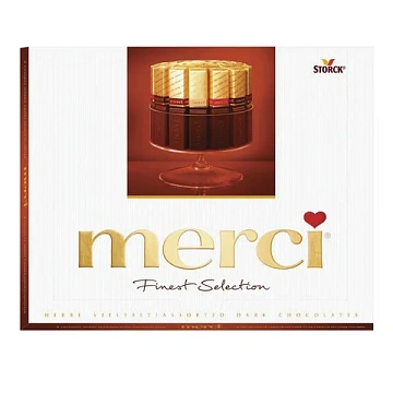 Конфеты Merci темный ассорти, 250г