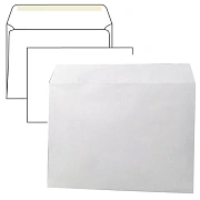 Конверты С4 (229х324 мм), клей, 90 г/м2, КОМПЛЕКТ 250 шт., внутренняя запечатка, 71205, 53855