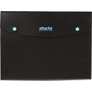 Папка органайзер на кнопке Attache Selection Black&Bluе, А4,500мкм , 6отд