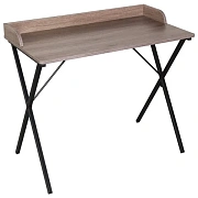 Стол на металлокаркасе BRABIX 'LOFT CD-008', 900х500х780 мм, цвет морёный дуб, 641863