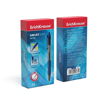 Ручка гелевая автоматическая ErichKrause Smart-Gel, синяя