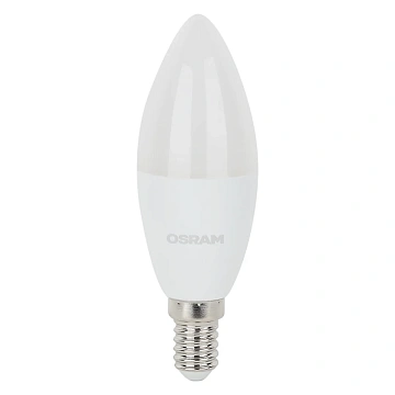 Лампа светодиодная Osram E14 9Вт свеча теплый белый