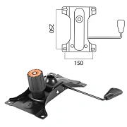 Механизм качания для кресла, 'Top-Gun', межцентровое расстояние крепежа 150х250 мм