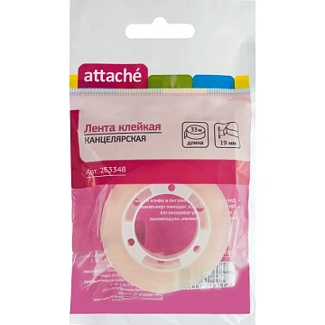 Клейкая лента канцелярская Attache 19x33, подвес